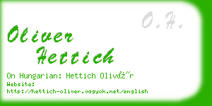 oliver hettich business card